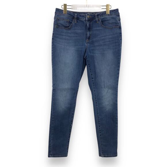 Universal Thread High Rise Skinny Jeans 14/32R Whiskered 5-Pocket Stretch Blue - Picture 1 of 7